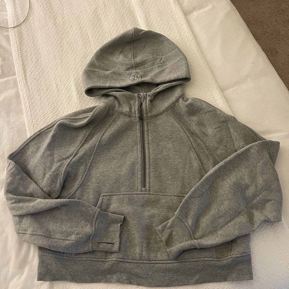 Lululemon Gray Half-Zip Scuba Hoodie